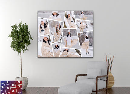 x11 COLLAGE SQUARE CANVAS PRINT{3N) (AOAY0282) BB