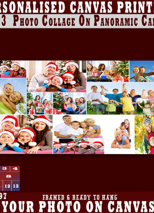 x13 Collage Panoramic Canvas Print {3e} (AOAY0097)