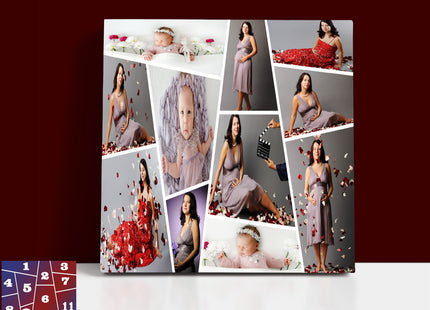 x11 COLLAGE SQUARE CANVAS PRINT{3N) (AOAY0282) BB