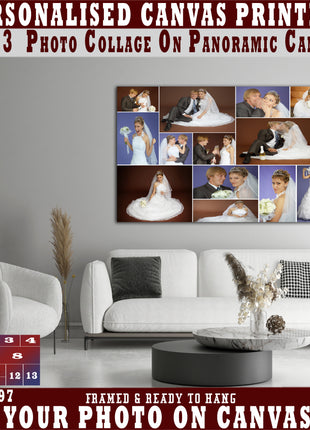 x13 Collage Panoramic Canvas Print {3e} (AOAY0097)