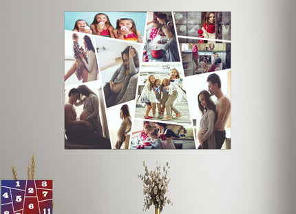 x11 COLLAGE SQUARE CANVAS PRINT{3N) (AOAY0282) BB