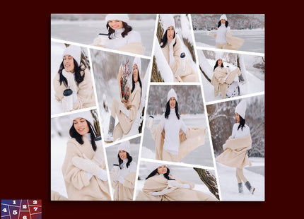 x11 COLLAGE SQUARE CANVAS PRINT{3N) (AOAY0282) BB
