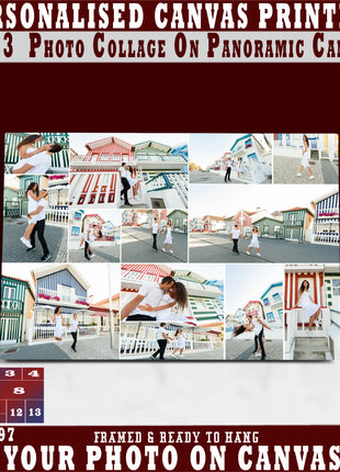 x13 Collage Panoramic Canvas Print {3e} (AOAY0097)