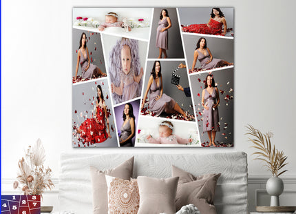 x11 COLLAGE SQUARE CANVAS PRINT{3N) (AOAY0282) BB
