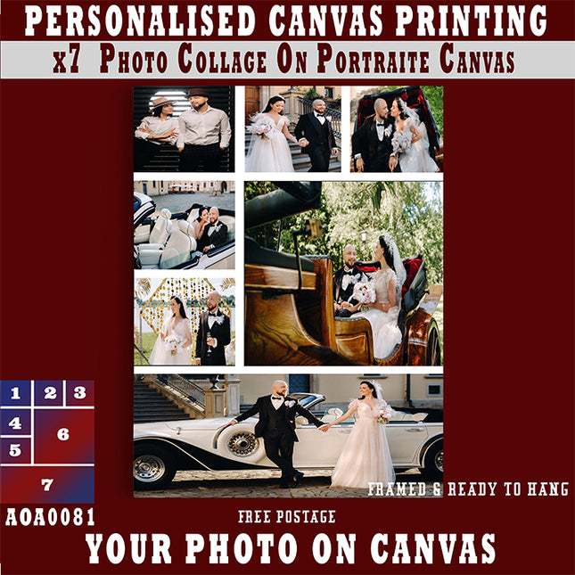 x7 Collage Portrait Canvas Print {N} (AOA0081)