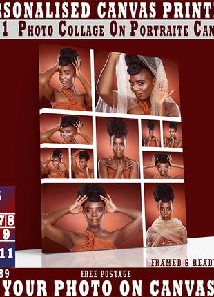 x11 Collage Portrait Canvas Print  (AOA0089)