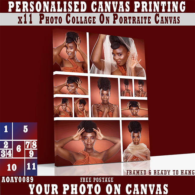 x11 Collage Portrait Canvas Print {M} (AOA0088)