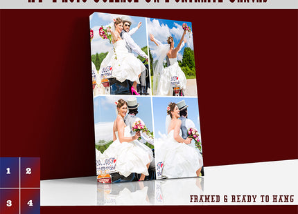 x4 Collage Portrait Canvas Print (AOA0078)