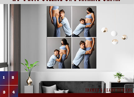 x4 Collage Portrait Canvas Print (AOA0078)
