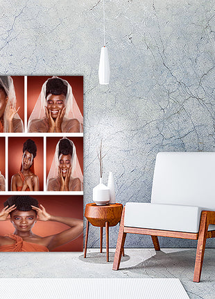 x6 Collage Portrait Canvas Print {R} (AOA0087)