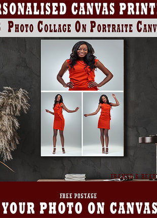 x3 Collage Portrait Canvas Print (AOA0075)