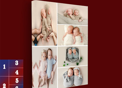x6 Collage Portrait Canvas Print (AOA0091)