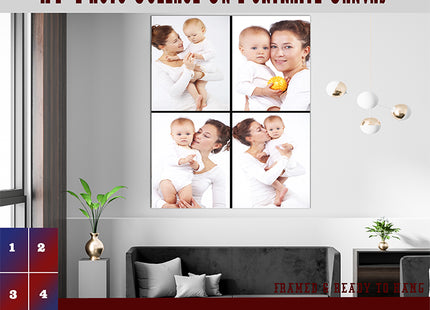 x4 Collage Portrait Canvas Print (AOA0078)