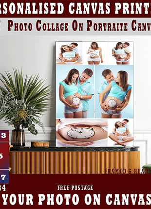 x7 Collage Portrait Canvas Print {R} (AOA0084)