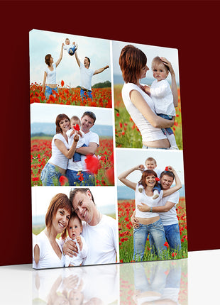 x5 Collage Portrait Canvas Print {R} (AOA0077)