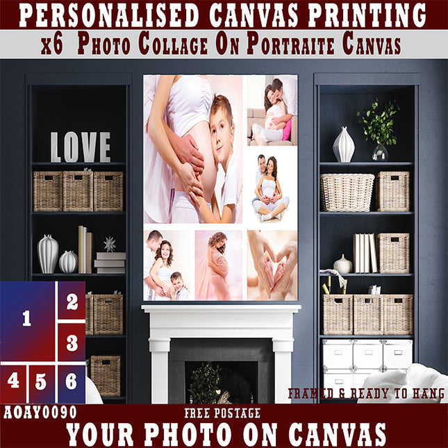 x6 Collage Portrait Canvas Print {M} (AOA0090)