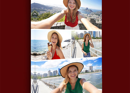 x4 Collage Portrait Canvas Print {R} (AOA0076)