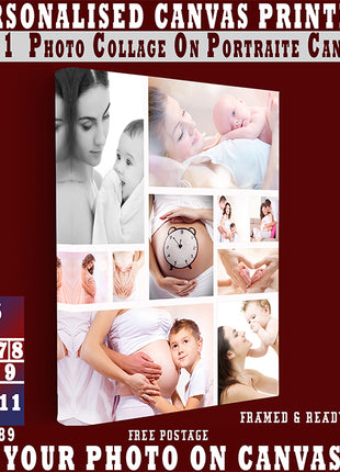 x11 Collage Portrait Canvas Print  (AOA0089)