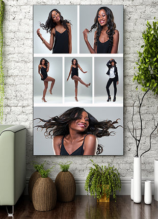 x6 Collage Portrait Canvas Print {N} (AOA0087)
