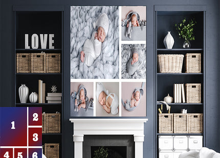 x6 Collage Portrait Canvas Print {R} (AOA0090)