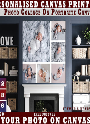 x6 Collage Portrait Canvas Print {R} (AOA0090)