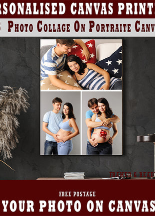 x3 Collage Portrait Canvas Print (AOA0075)