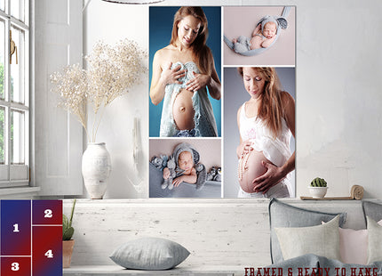 x4 Collage Portrait Canvas Print (AOA0079)