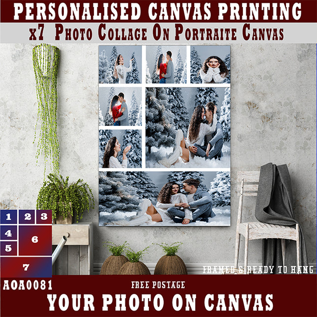 x7 Collage Portrait Canvas Print {R} (AOA0081)