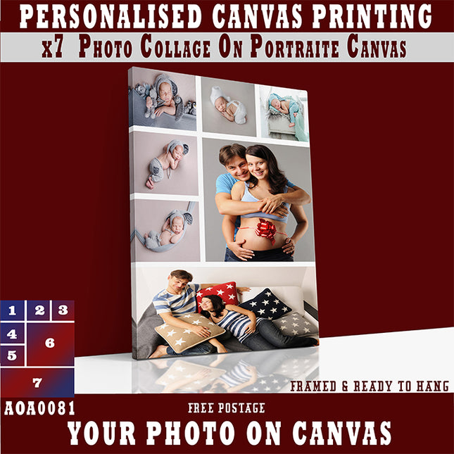 x7 Collage Portrait Canvas Print (AOA0081)