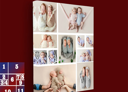 x11 Collage Portrait Canvas Print  (AOA0089)