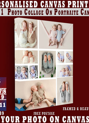 x11 Collage Portrait Canvas Print  (AOA0089)