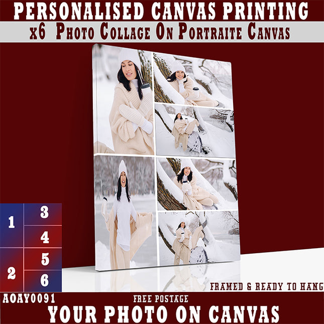 x6 Collage Portrait Canvas Print (AOA0091)