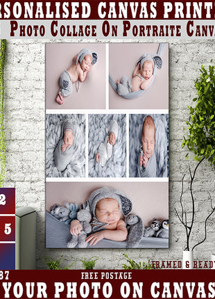 x6 Collage Portrait Canvas Print {R} (AOA0087)