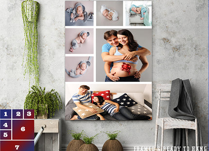 x7 Collage Portrait Canvas Print {N} (AOA0081)