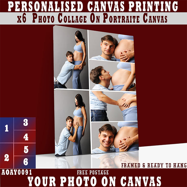 x6 Collage Portrait Canvas Print (AOA0091)