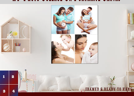 x4 Collage Portrait Canvas Print (AOA0078)