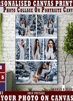 x6 Collage Portrait Canvas Print {N} (AOA0087)