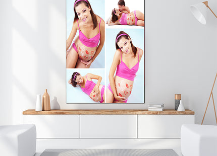 x4 Collage Portrait Canvas Print {N} (AOA0079)