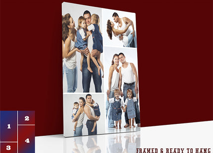 x4 Collage Portrait Canvas Print {R} (AOA0079)