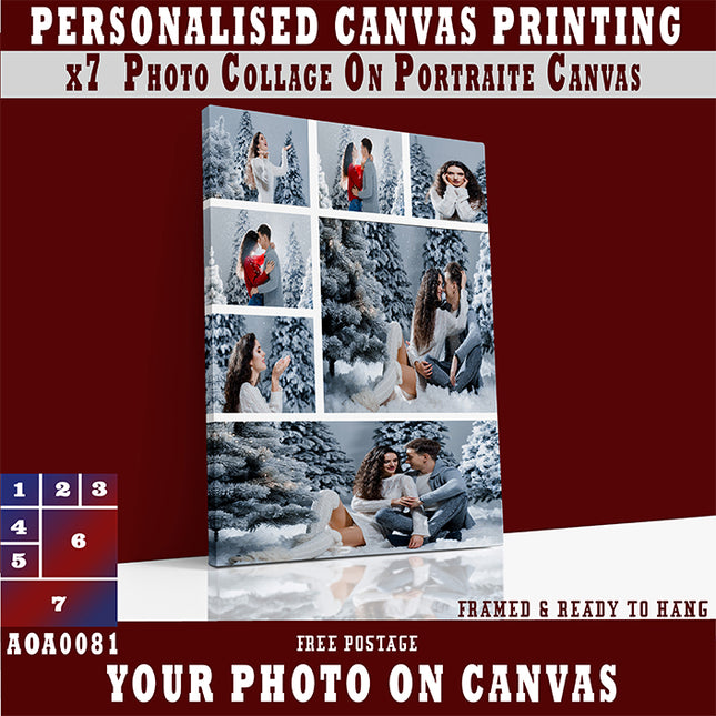 x7 Collage Portrait Canvas Print (AOA0081)