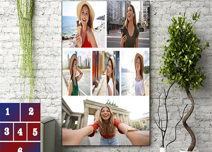 x6 Collage Portrait Canvas Print {N} (AOA0087)