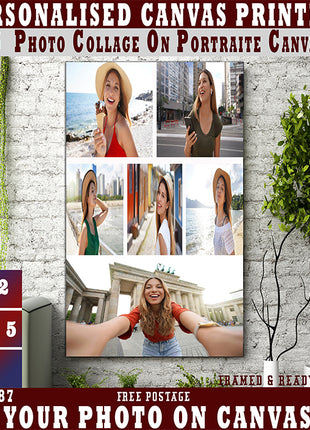 x6 Collage Portrait Canvas Print {N} (AOA0087)