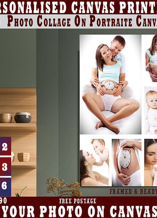 x6 Collage Portrait Canvas Print (AOA0090)