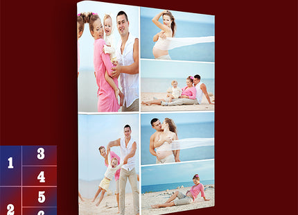 x6 Collage Portrait Canvas Print {N} (AOA0091)
