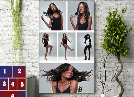 x6 Collage Portrait Canvas Print {Q} (AOA0087)