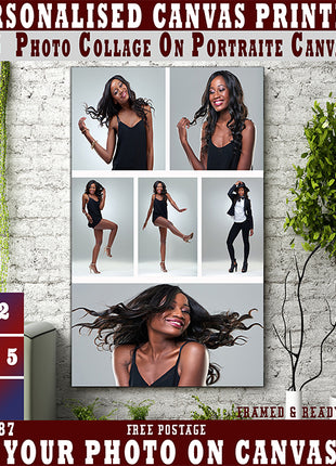 x6 Collage Portrait Canvas Print {Q} (AOA0087)