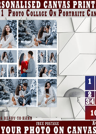 x11 Collage Portrait Canvas Print  (AOA0089)