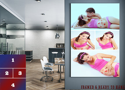 x4 Collage Portrait Canvas Print {R} (AOA0076)