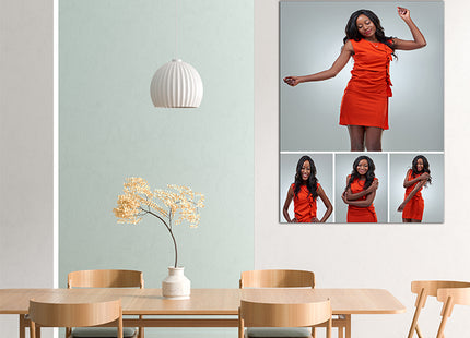 x4 Collage Portrait Canvas Print {N} (AOA0094)