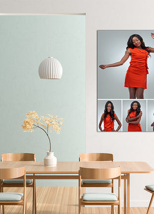 x4 Collage Portrait Canvas Print {N} (AOA0094)